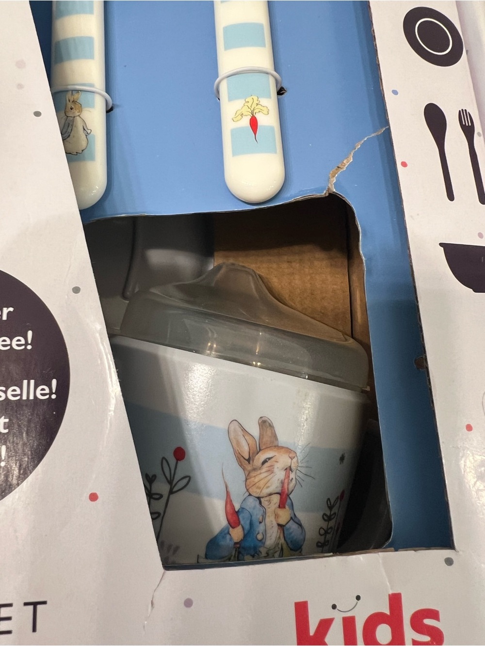 Peter Rabbit Kids 5-Piece Dinnerware Set - - Picture 4 of 6